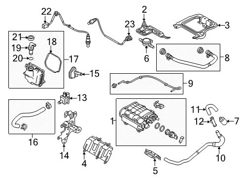 2016 Scion iA Emission Components Vacuum Pump Diagram for 29300-WB001