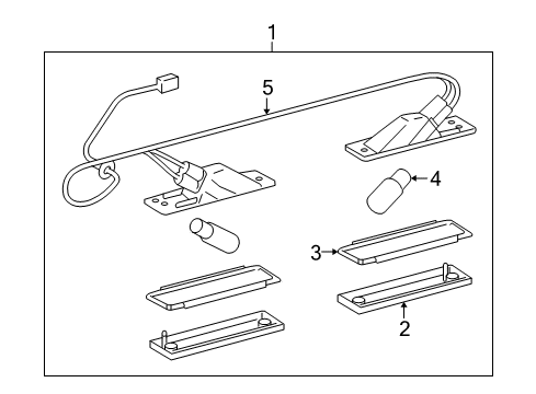 2018 Toyota Sequoia Bulbs License Lamp Diagram for 81270-0C030