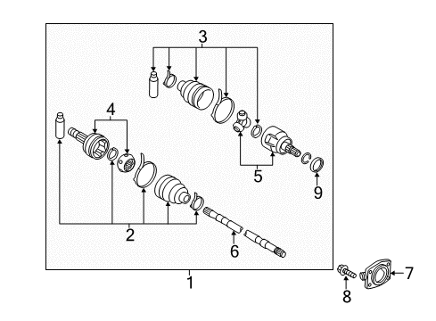 2013 Nissan Juke Drive Axles - Rear Housing-Rear Axle, RH Diagram for 43021-BR50A