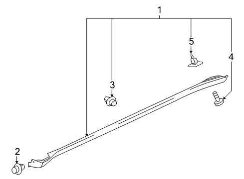 2011 Mitsubishi Outlander Exterior Trim - Pillars, Rocker & Floor Screw-Self TAPING Diagram for MF453019