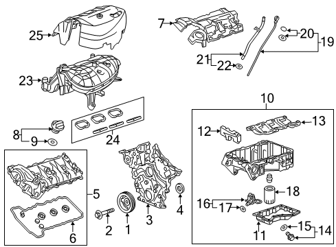 2019 Buick LaCrosse Intake Manifold Front Shield Diagram for 12653146