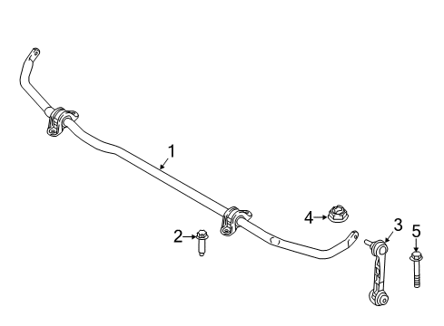2017 BMW M2 Stabilizer Bar & Components - Rear Hex Bolt Diagram for 07119907560