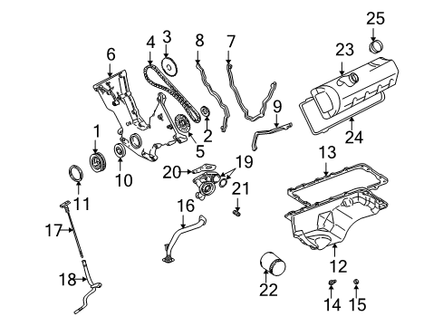 1999 Ford Mustang Filters Dipstick Diagram for 1R3Z-6750-BB