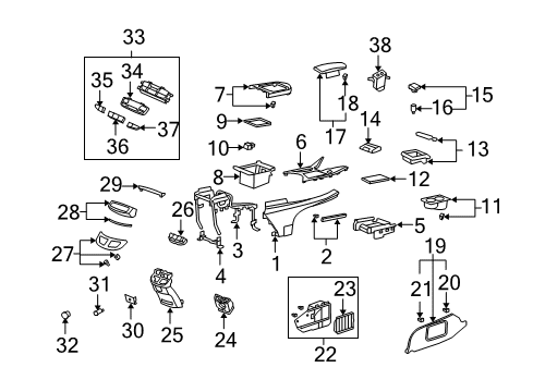2010 Acura MDX Auxiliary Heater & A/C Clip, Snap Fitting (Po)(Natural) Diagram for 90666-SDA-A01