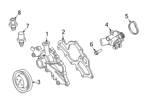 2005 Ford Ranger Senders Pulley Diagram for 1L5Z-8509-AF