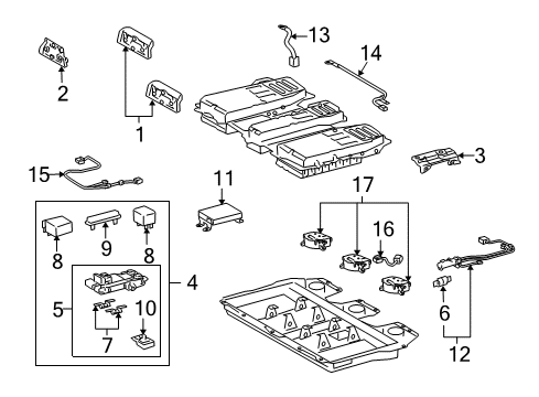 2006 Toyota Highlander Battery Relay Assembly Diagram for G3840-48010