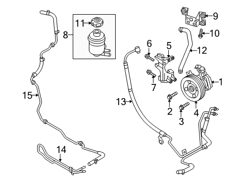 2014 Hyundai Genesis Coupe P/S Pump & Hoses, Steering Gear & Linkage Cap Assembly-Reservoir Diagram for 571532T000