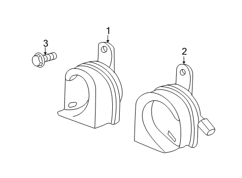 2010 Acura TSX Horn Horn Assembly (Low) Diagram for 38100-TL0-G01