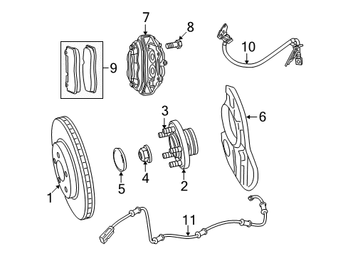 2021 Dodge Challenger Front Brakes FRONT DISC BRAKE Diagram for 68525329AB