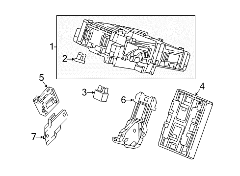 2018 Honda Accord Fuse & Relay Unit Assembly Bcm (Ser Diagram for 38809-TVA-AD1
