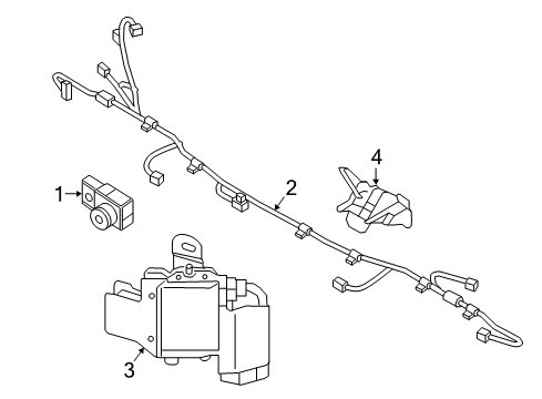 2015 Hyundai Sonata Rear Bumper Sensor Assembly-Ultrasonic Bws Diagram for 95720-C1000-TR2