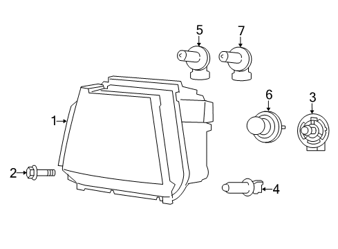 2013 Dodge Journey Bulbs Socket-Side Marker Diagram for 68038230AA