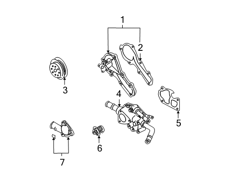 2003 Nissan Sentra Water Pump Pulley-Fan & Water Pump Diagram for 21051-4Z000