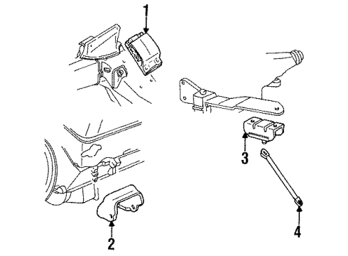 1994 Cadillac Fleetwood Engine & Trans Mounting Bracket-Engine Mount Diagram for 10201937