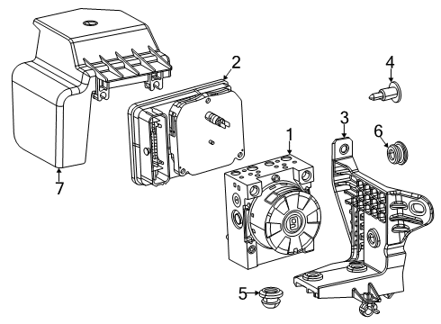 2020 Jeep Compass Anti-Lock Brakes Bushing Diagram for 68256048AA