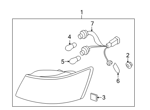 2008 Hyundai Sonata Bulbs Pad-Rear Combination Outside Lamp Sealing Diagram for 92460-3K000