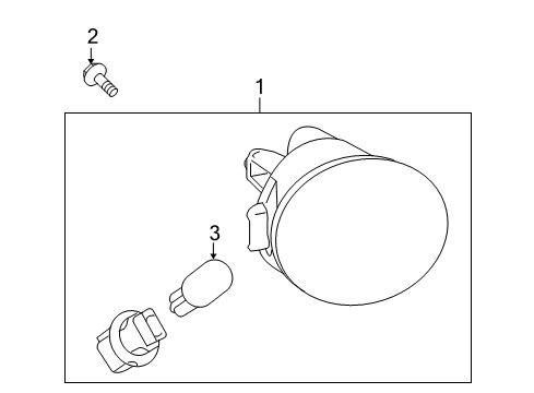 2008 Scion xB Bulbs Back Up Lamp Assembly Diagram for 81680-12020