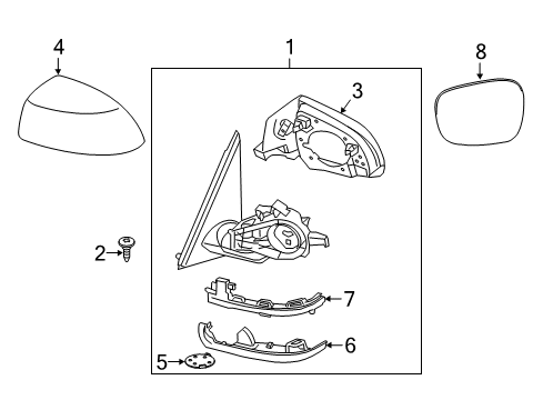 2015 BMW X3 Outside Mirrors Exterior Mirror Without Glass, Heated, Left Diagram for 51167395229