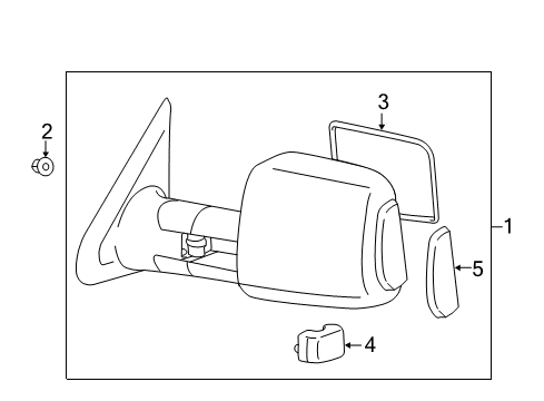 2020 Toyota Tundra Mirrors Rear Cover Diagram for 87915-0C030