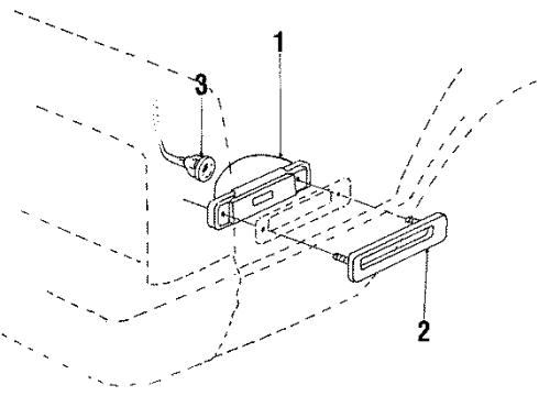 1985 Chevrolet Celebrity Front Lamps - Side Marker Lamps Lamp Asm, Front Side Marker Diagram for 915508