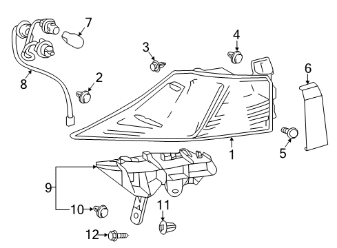 2017 Lexus IS350 Bulbs Socket & Wire, Rear Combination Lamp Diagram for 81555-53300