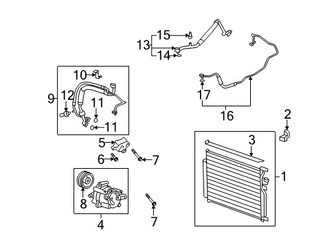 2008 Saturn Vue Air Conditioner Core Asm, A/C Refrigerant Service Valve Diagram for 19130502