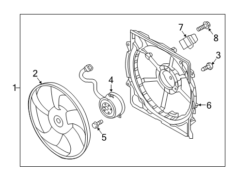 2016 Kia Optima Cooling System, Radiator, Water Pump, Cooling Fan Fan Controller Diagram for 25385D5200