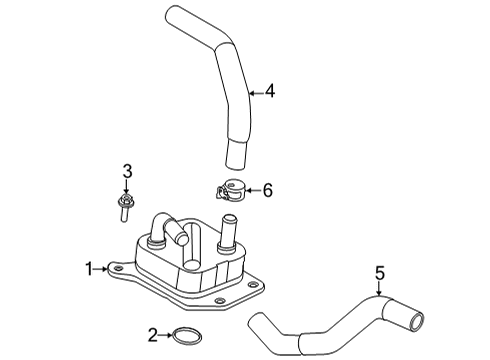 2021 Nissan Altima Oil Cooler Hose-Water, Oil Cooler Diagram for 21306-6RA0E