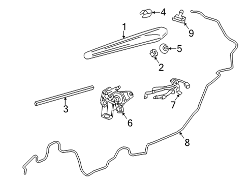 2021 Buick Envision Wiper & Washer Components Wiper Arm Cover Diagram for 95089532