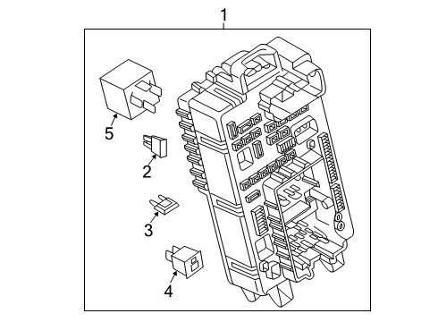 2021 Chevrolet Silverado 1500 Daytime Running Lamps Fuse & Relay Box Diagram for 84582037