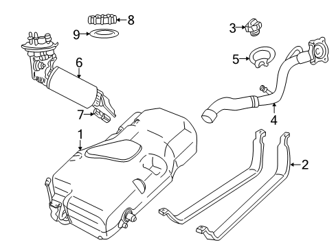 2005 Chrysler PT Cruiser Fuel Supply Modul Pkg-Fuel Pump/Level Unit Diagram for 5114547AA