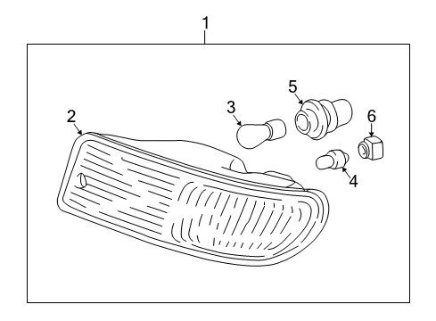 1999 Toyota RAV4 Bulbs Lens & Housing Diagram for 81521-42040