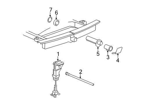 2007 Chevrolet Silverado 2500 HD Spare Tire Carrier HOIST ASM, SPA WHL Diagram for 19371173