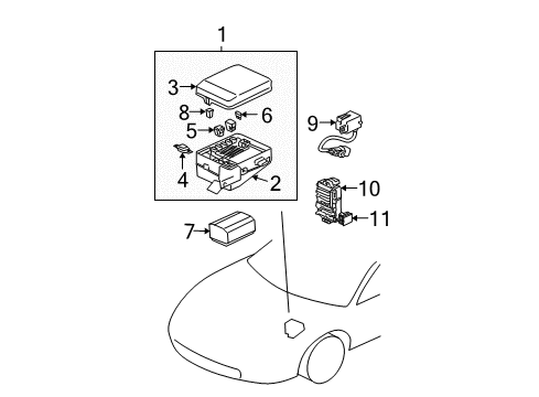 2002 Mitsubishi Eclipse Anti-Theft Components Contact-Security Alarm Diagram for MN141577