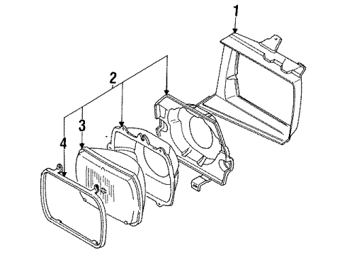 1985 Chevrolet Spectrum Headlamps Capsule Diagram for 94109142