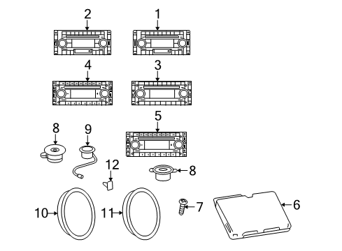 2007 Dodge Ram 2500 Sound System Screw-HEXAGON Head Diagram for 6102085AA