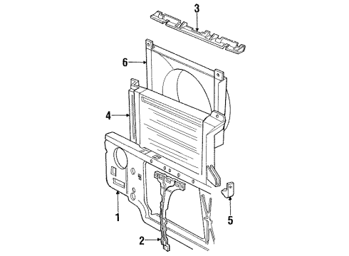 1987 Ford F-350 Radiator & Components, Radiator Support Upper Hose Diagram for E3TZ8260G