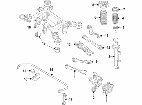2017 BMW 540i Rear Suspension Components, Lower Control Arm, Upper Control Arm, Ride Control, Stabilizer Bar RUBBER MOUNTING REAR Diagram for 33316860418