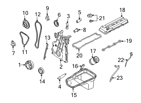 2000 Nissan Xterra Filters Gasket-Liquid Diagram for KP510-001R0