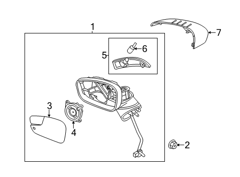 2017 Ford Fiesta Bulbs Mirror Cover Diagram for BE8Z-17D743-CA