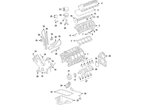 2015 Ford E-350 Super Duty Engine Parts, Mounts, Cylinder Head & Valves, Camshaft & Timing, Variable Valve Timing, Oil Pan, Oil Pump, Adapter Housing, Balance Shafts, Crankshaft & Bearings, Pistons, Rings & Bearings Camshaft Gear Diagram for 7L3Z-6256-A