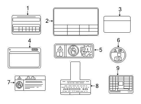 2017 Kia Optima Information Labels Label-Refrigerant Diagram for 97699A8100
