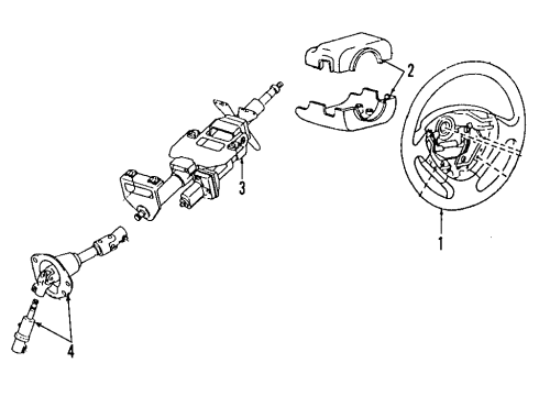 2008 Hyundai Santa Fe Steering Column & Wheel, Steering Gear & Linkage Column & Shaft Assembly-Steering Diagram for 56310-0W100