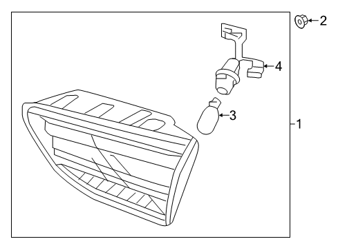 2018 Kia Rio Bulbs Lamp Assembly-Rear Combination Diagram for 92403H9100