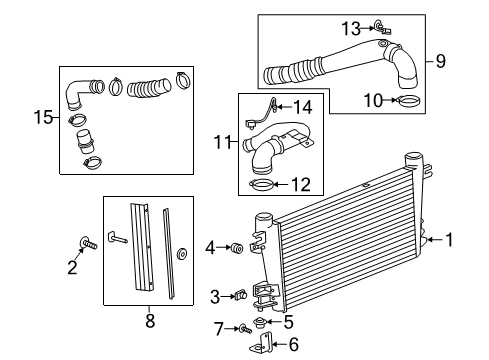 2021 GMC Savana 3500 Intercooler Inlet Tube Diagram for 84343024