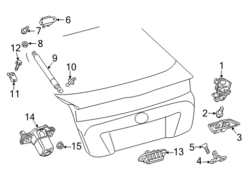 2020 Toyota Prius Prime Parking Aid Control Module Diagram for 89340-47130