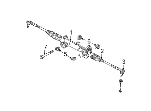 2002 Dodge Ram 1500 P/S Pump & Hoses, Steering Gear & Linkage STEERING GEAR Diagram for 52106518BA