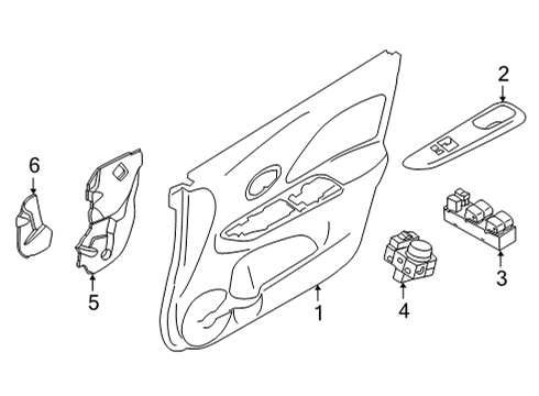 2021 Nissan Versa Mirrors Door Mirror Assy-RH Diagram for 96301-5EE6A