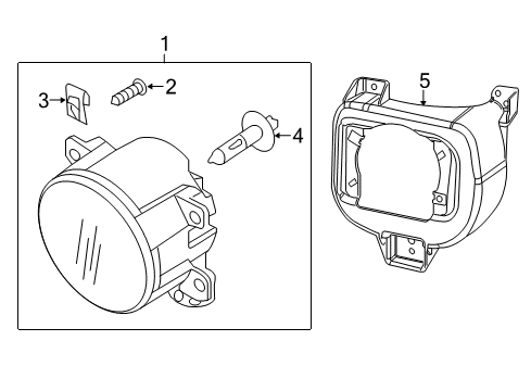 2021 Jeep Renegade Bulbs Fog Lamp Diagram for 68439332AA