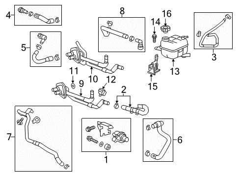 2019 Cadillac CT6 Hoses, Lines & Pipes Pump Assembly Diagram for 23111223